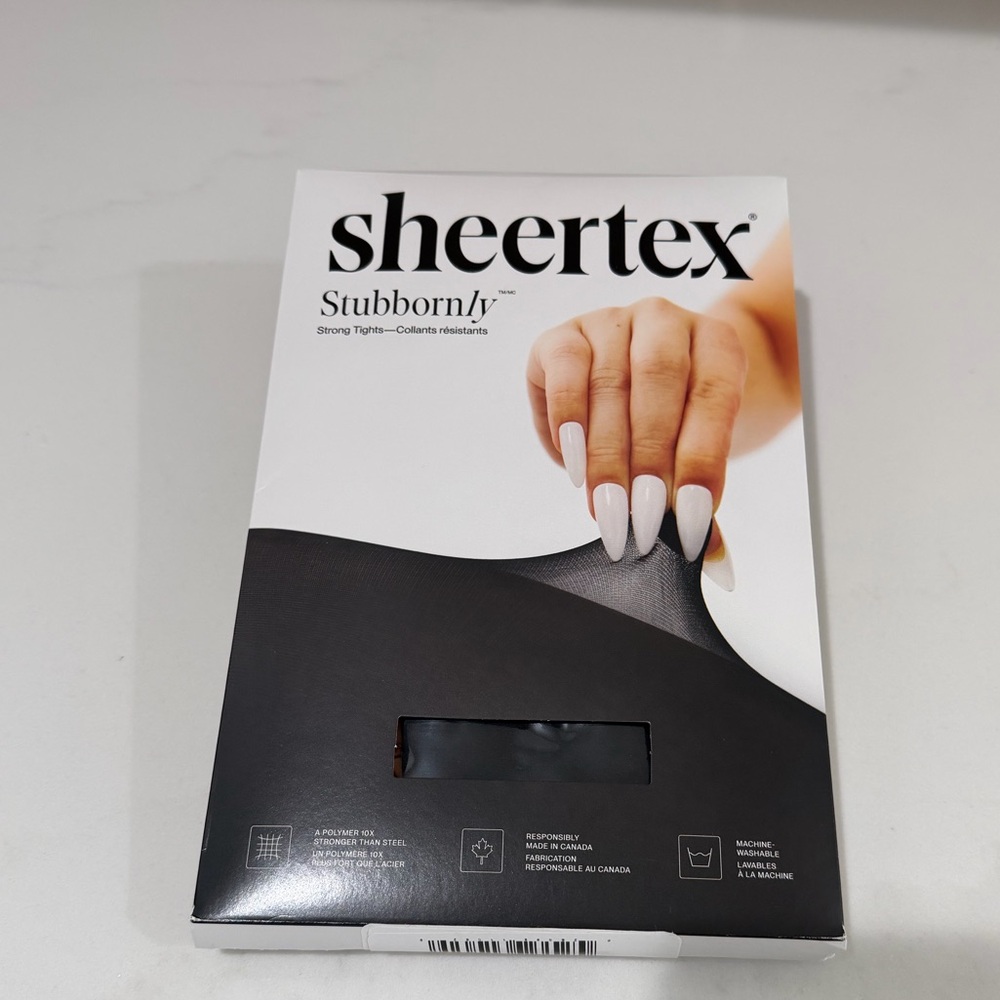 Sheertex Women's Size Small Mini Dot Sheer Rip Resistant Tights In Black New